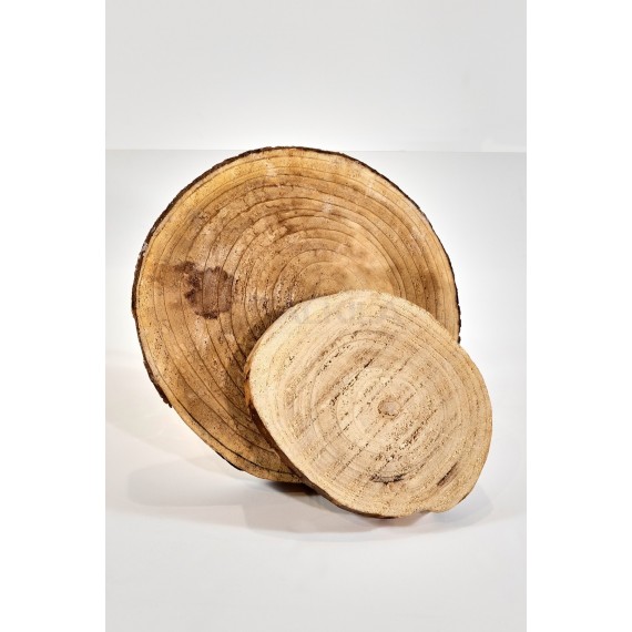 Rodajas de tronco de madera - Alquiler Menaje Hosteleria Eventos